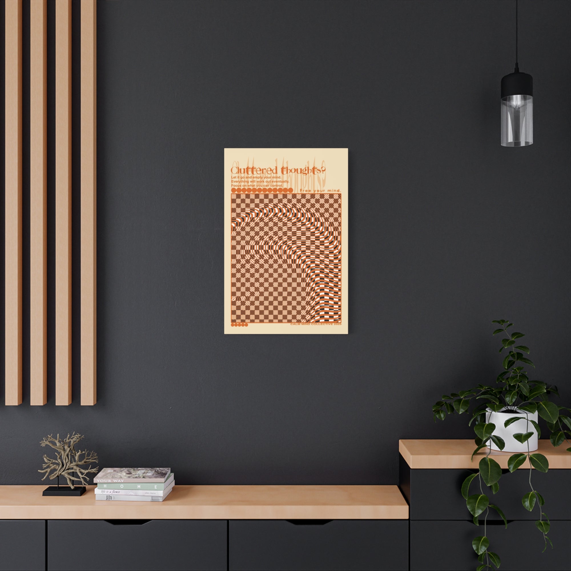 CLUTTERED THOUGHTS? - Overthinkers Anonymous Collection - Canvas Art Print