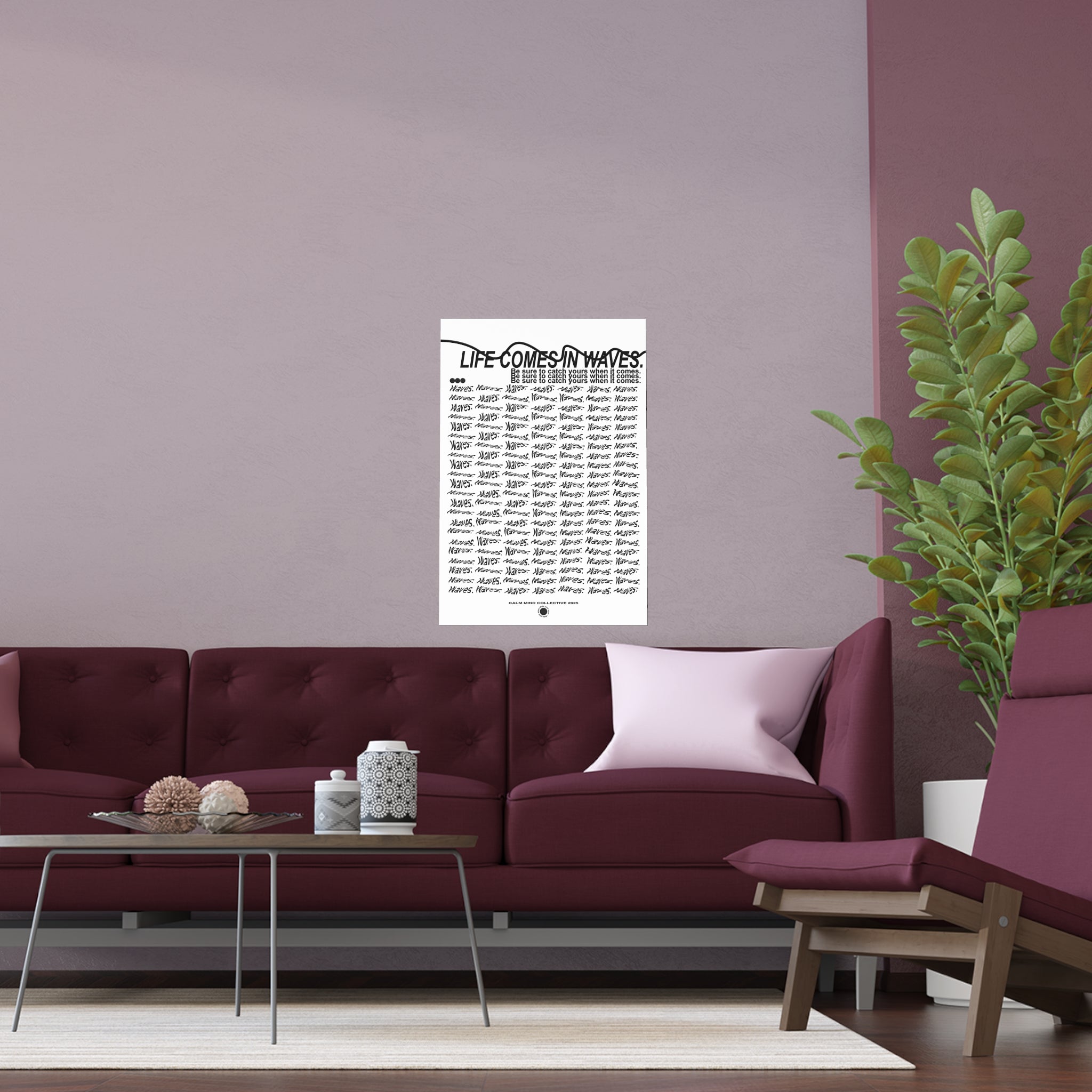 COMES IN WAVES - Wavelengths Collection - Silk Poster