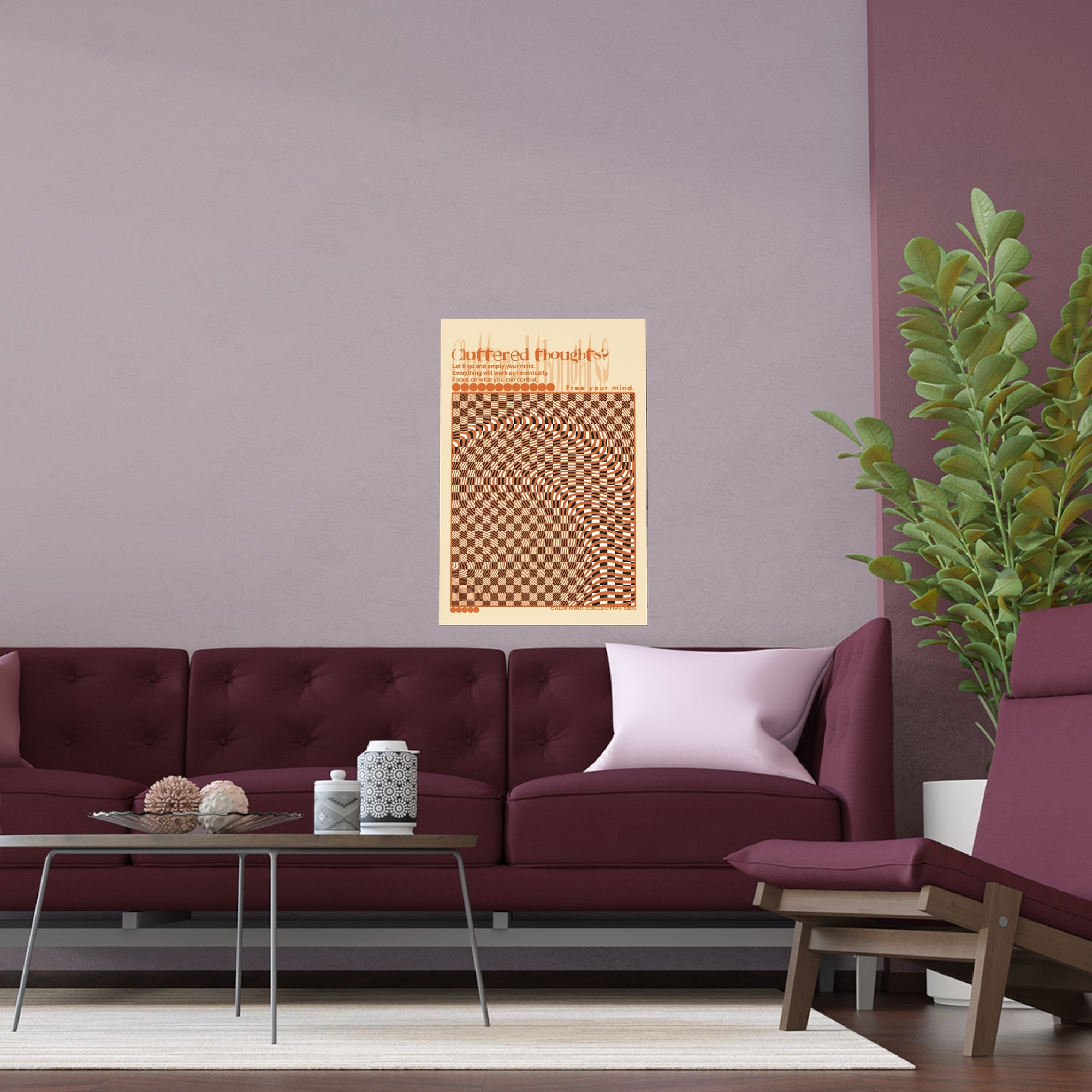 CLUTTERED THOUGHTS? - Overthinkers Anonymous Collection - Silk Poster