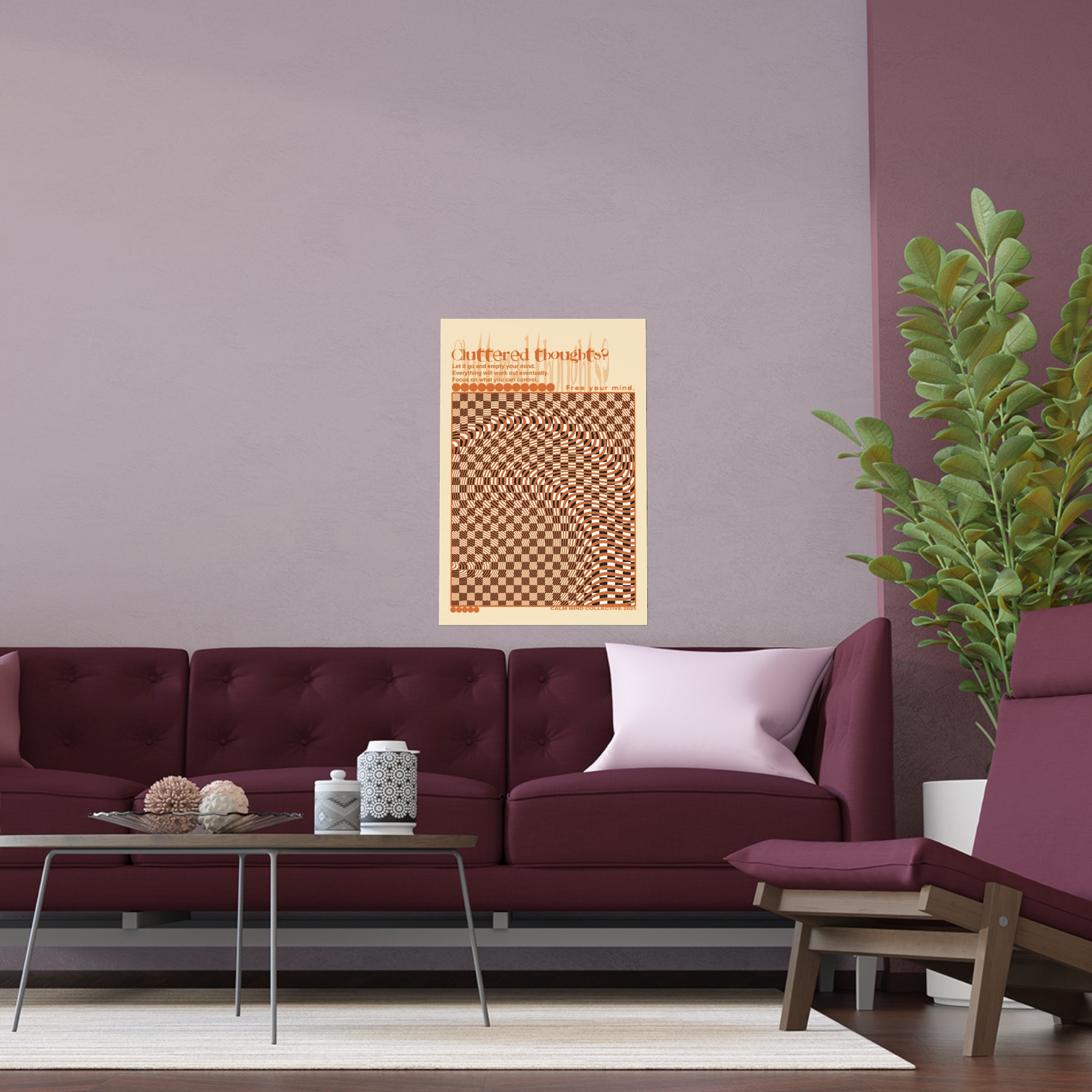 CLUTTERED THOUGHTS? - Overthinkers Anonymous Collection - Silk Poster