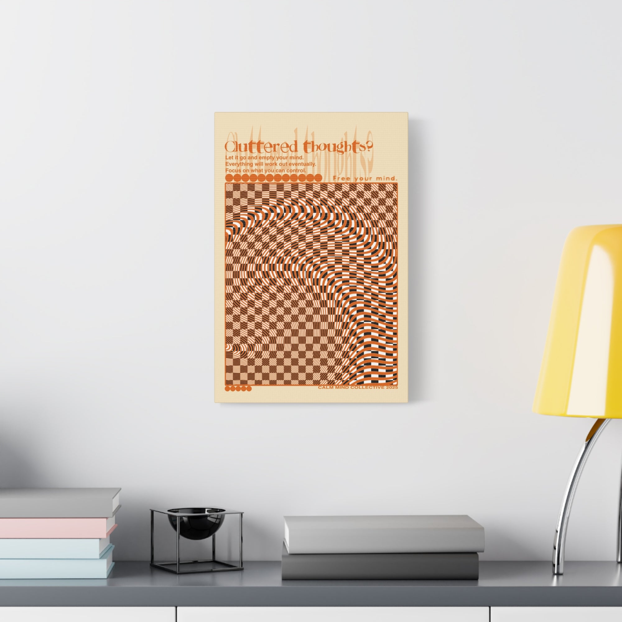 CLUTTERED THOUGHTS? - Overthinkers Anonymous Collection - Canvas Art Print