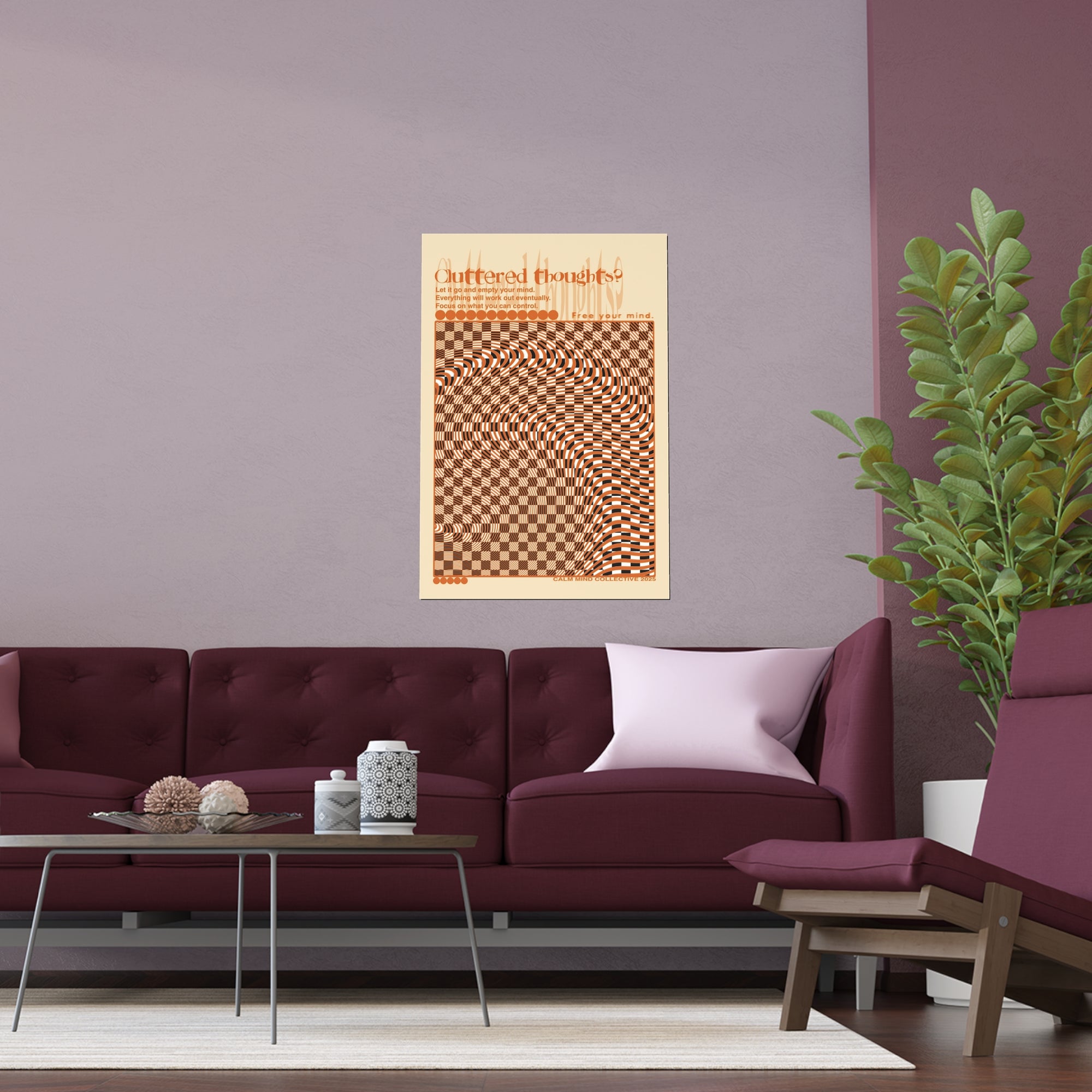CLUTTERED THOUGHTS? - Overthinkers Anonymous Collection - Silk Poster