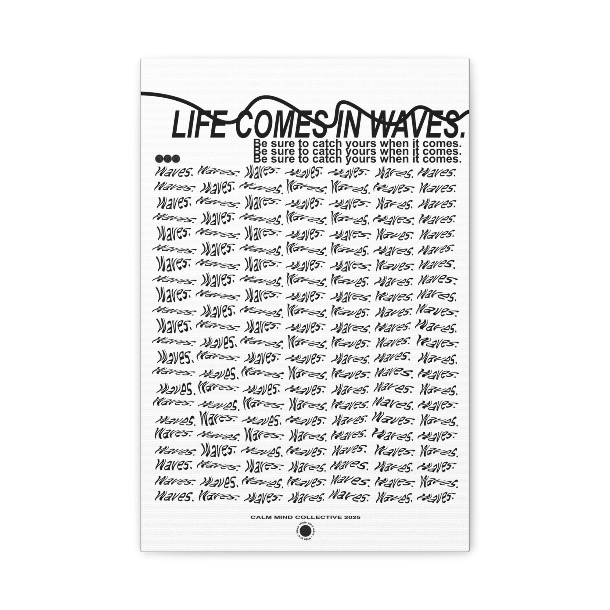 COMES IN WAVES - Wavelengths Collection - Canvas Art Print