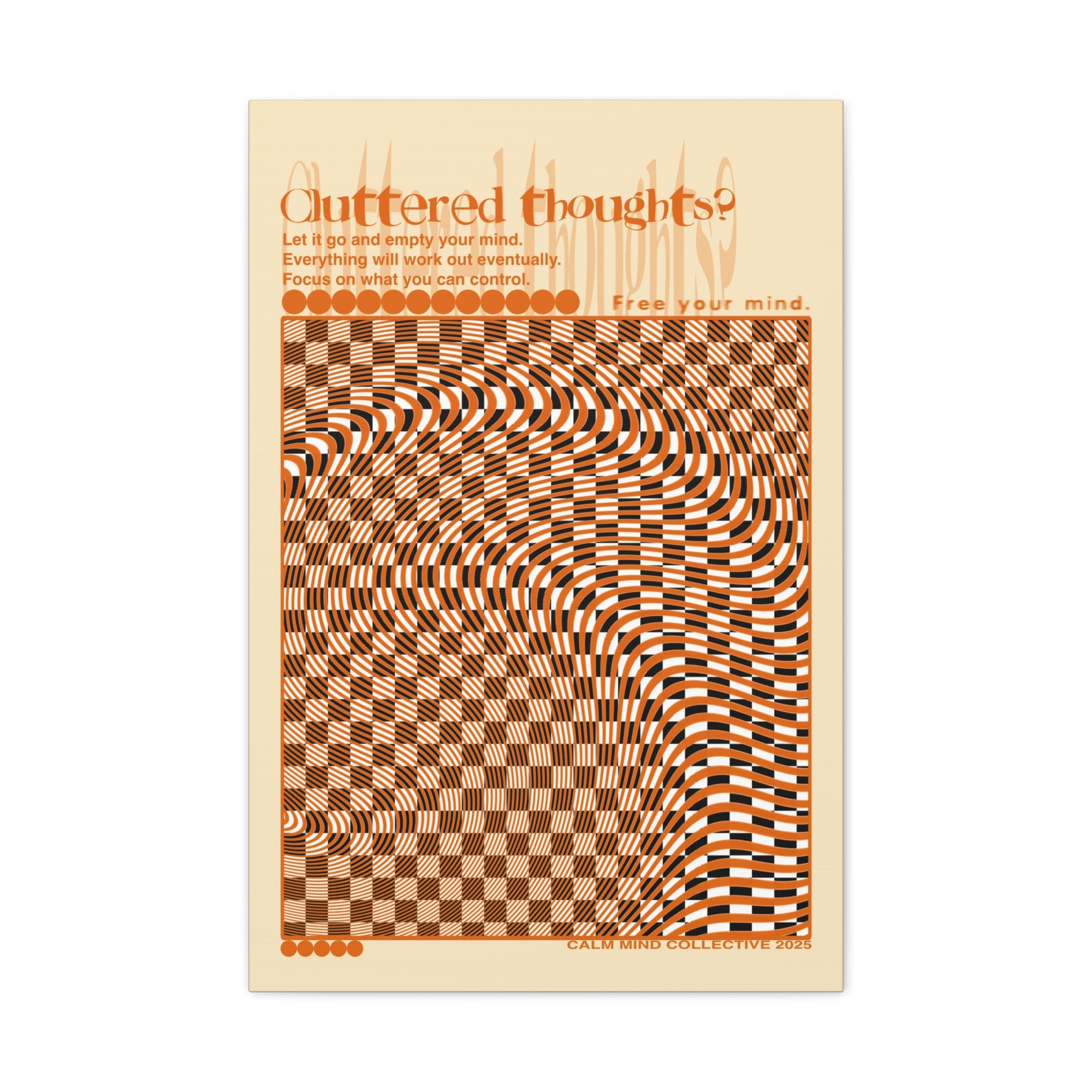 CLUTTERED THOUGHTS? - Overthinkers Anonymous Collection - Canvas Art Print