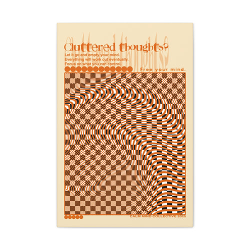 CLUTTERED THOUGHTS? - Overthinkers Anonymous Collection - Canvas Art Print