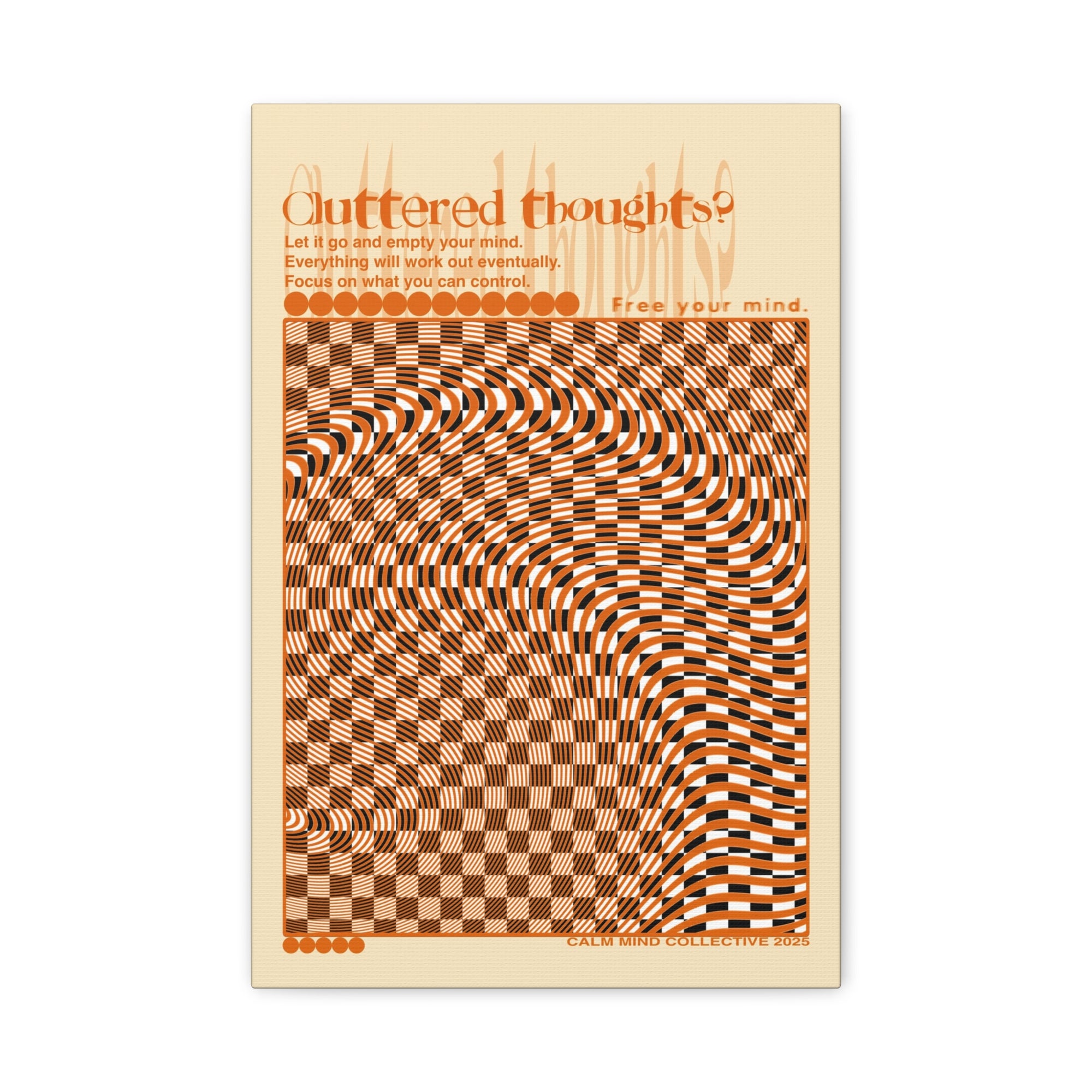 CLUTTERED THOUGHTS? - Overthinkers Anonymous Collection - Canvas Art Print