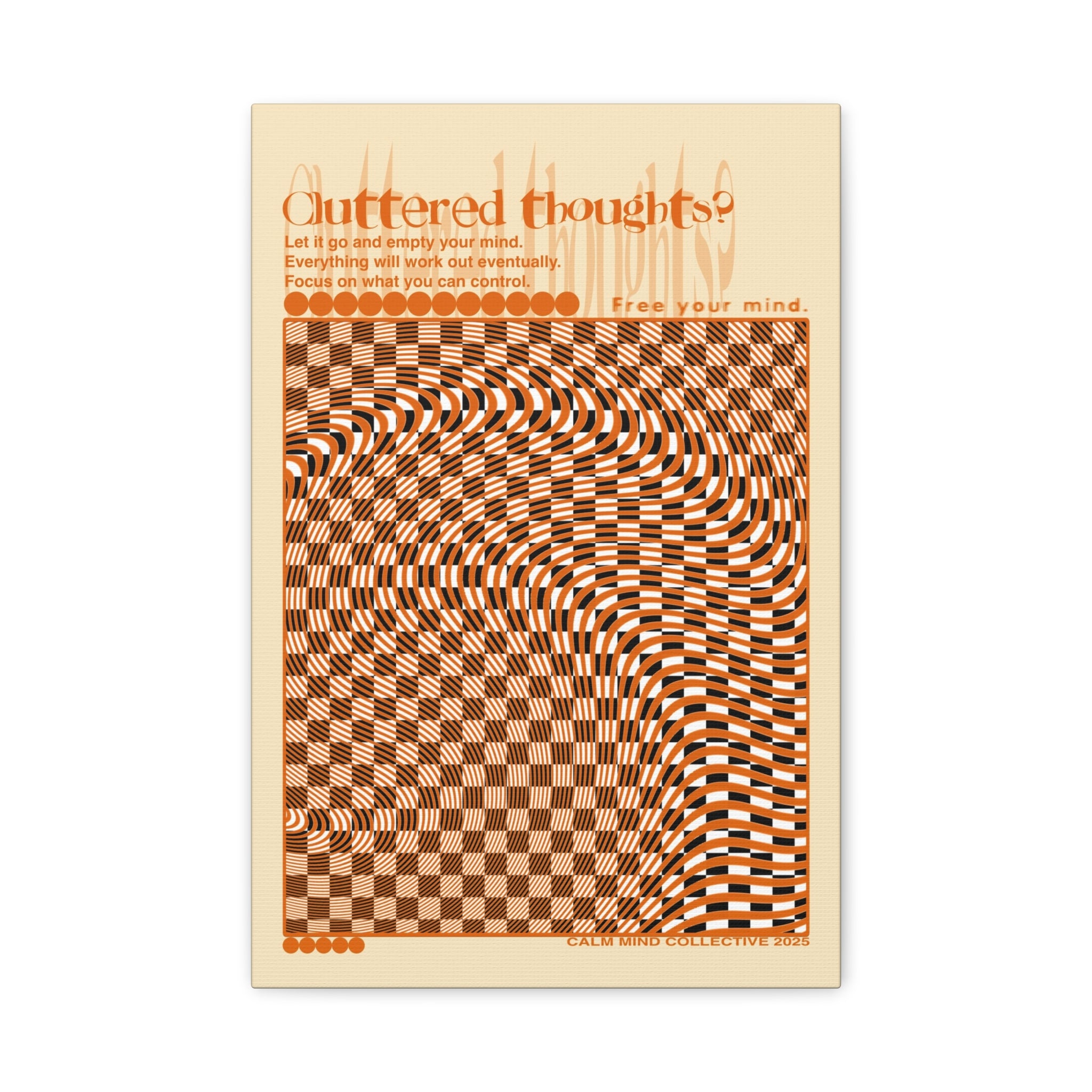 CLUTTERED THOUGHTS? - Overthinkers Anonymous Collection - Canvas Art Print