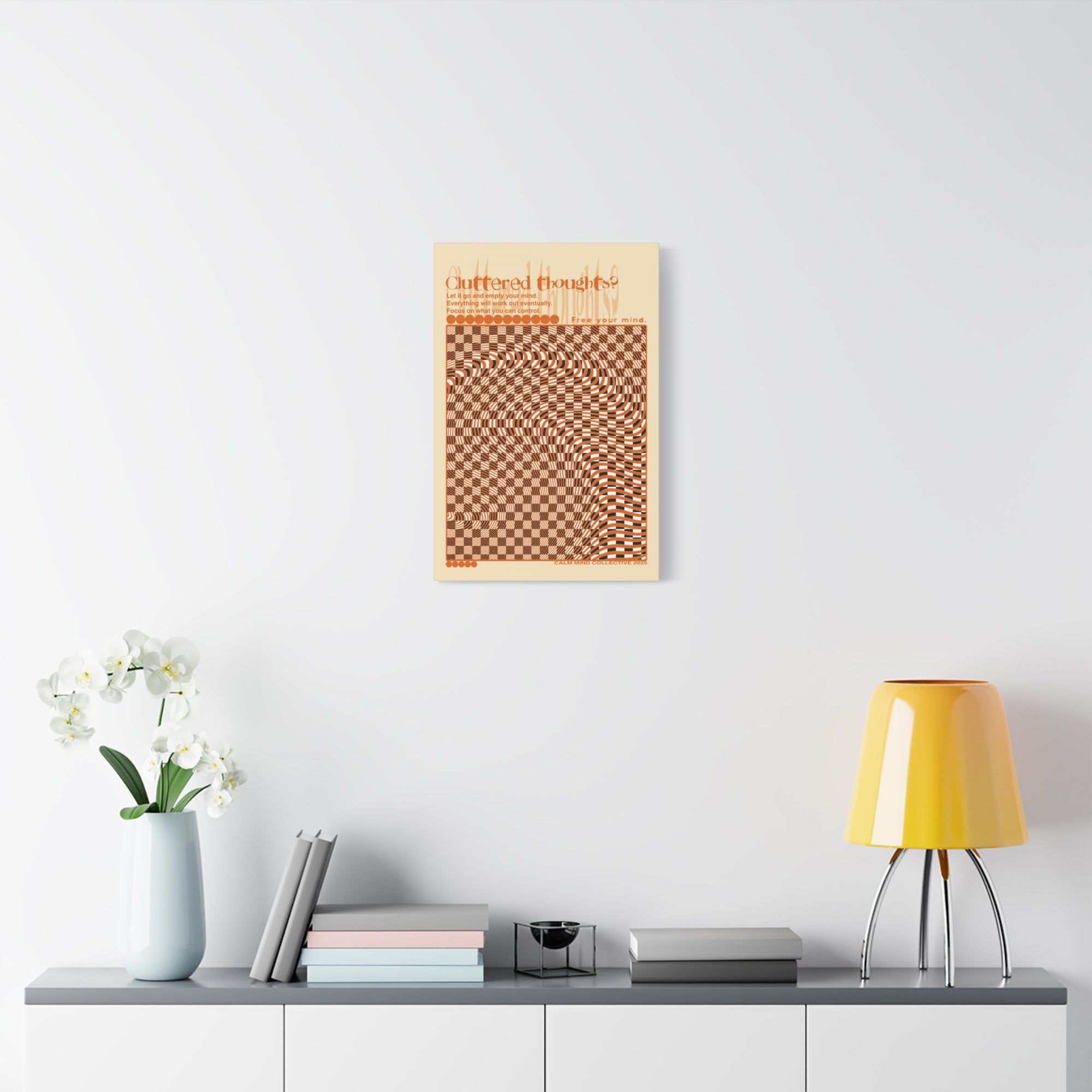 CLUTTERED THOUGHTS? - Overthinkers Anonymous Collection - Canvas Art Print