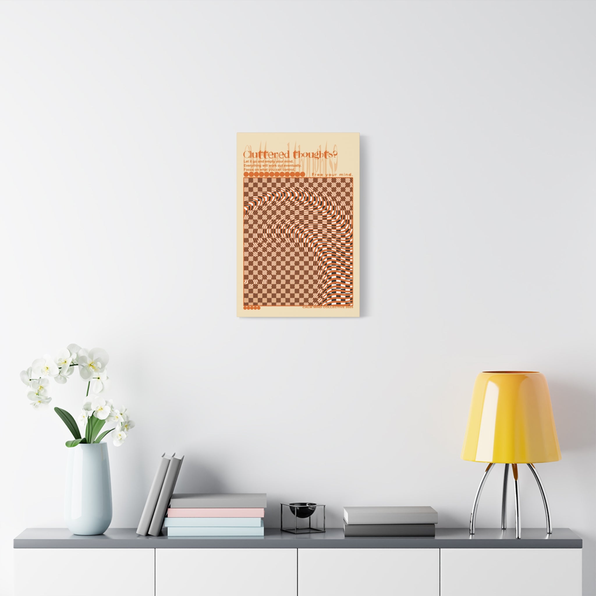 CLUTTERED THOUGHTS? - Overthinkers Anonymous Collection - Canvas Art Print