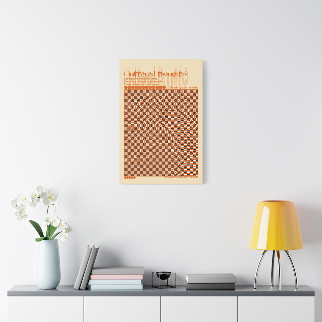 CLUTTERED THOUGHTS? - Overthinkers Anonymous Collection - Canvas Art Print