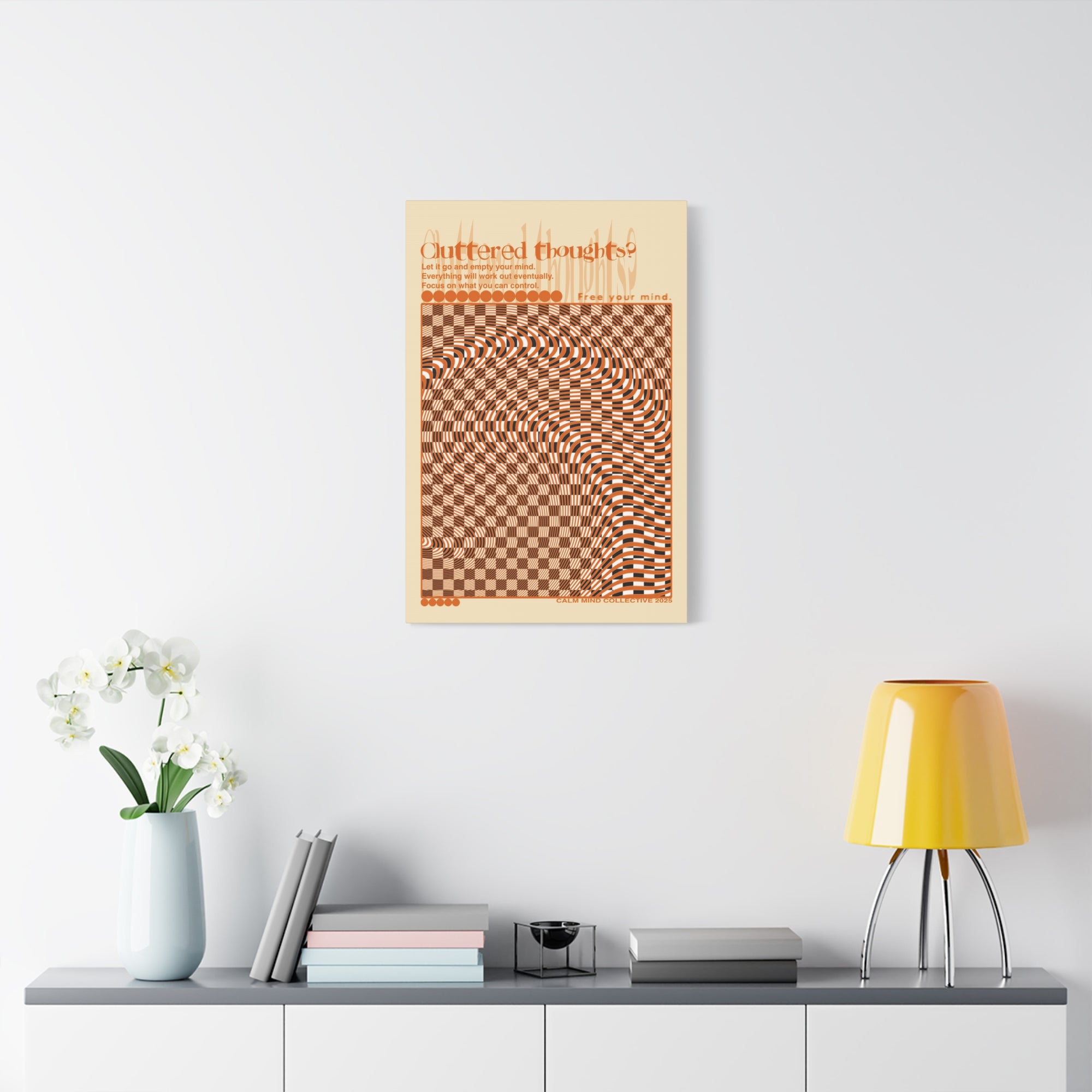 CLUTTERED THOUGHTS? - Overthinkers Anonymous Collection - Canvas Art Print